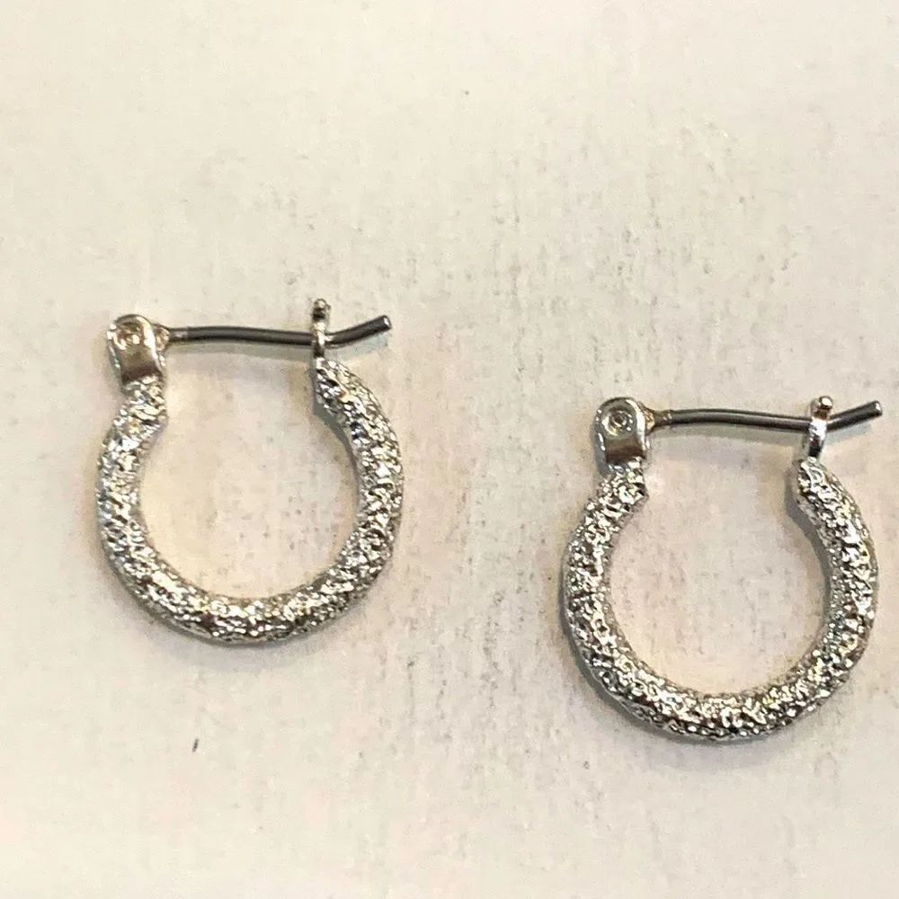 Silver Metal Hoop Earrings